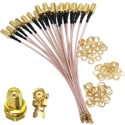Set 5 cablu adaptor IPX la SMA, SMA tata la UFL/U.FL/IPX/IPEX, cablu coaxial RG178 de 10 cm pentru antena, modul GPS, extensie antena WiFi