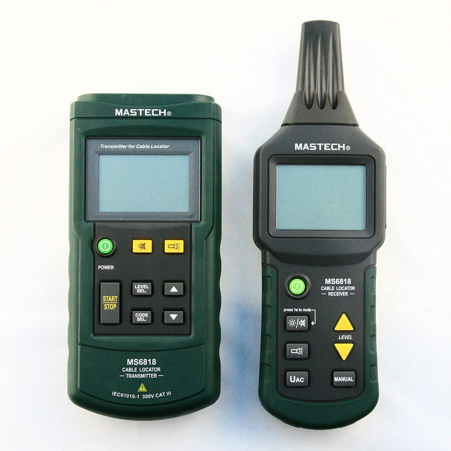 Detector de cabluri electrice, tester cu functie localizare tevi in perete si subterane, AC/DC 12~400V, Mastech MS6818