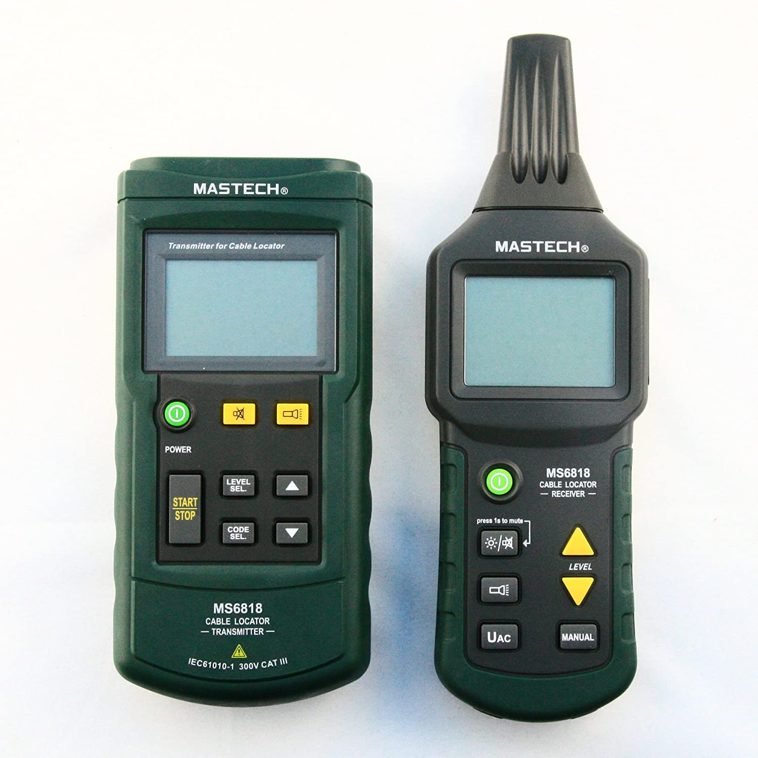 Detector de cabluri electrice, tester cu functie localizare tevi in perete si subterane, AC/DC 12~400V, Mastech MS6818