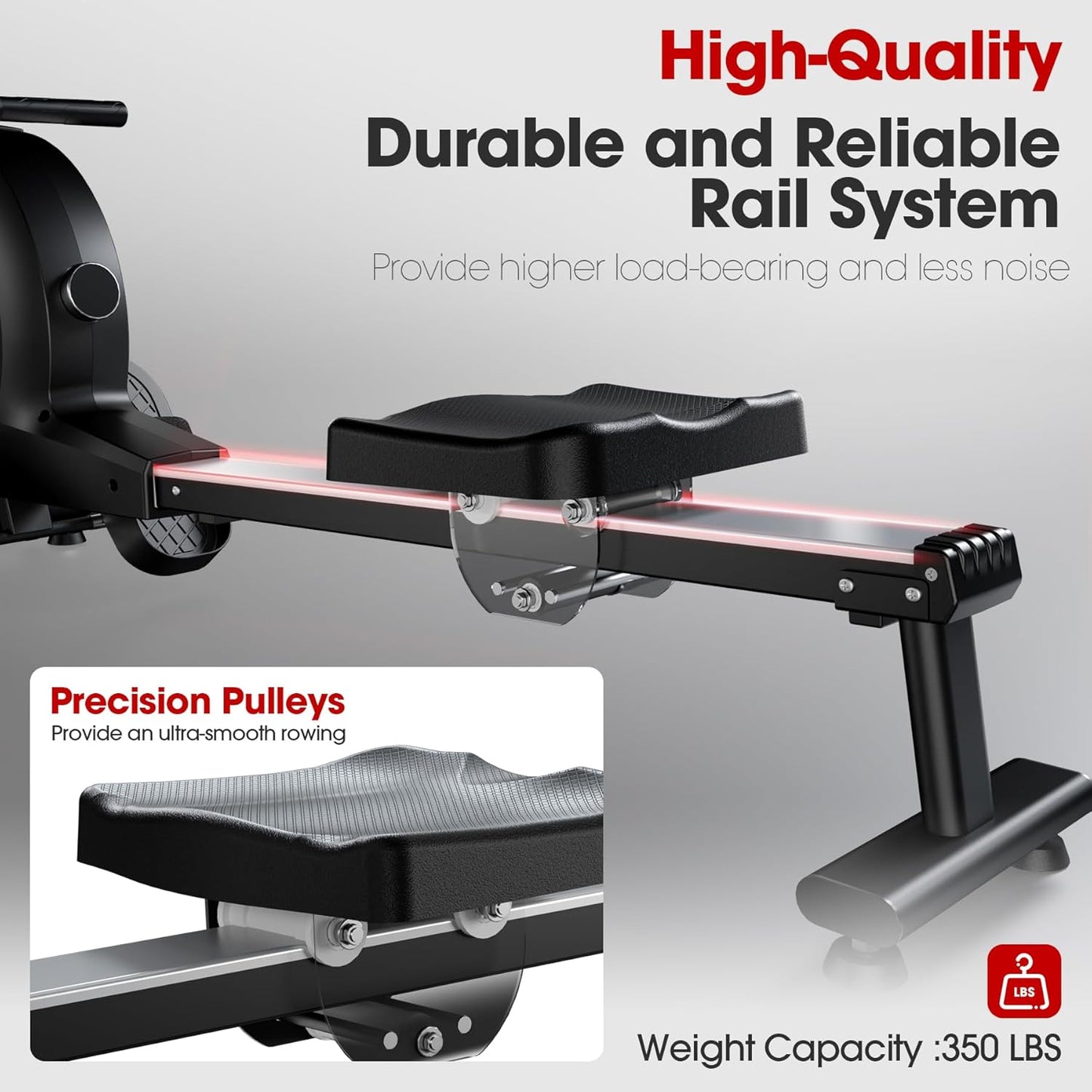 Aparat de vaslit cu sarcina magnetica reglabila pe 32 niveluri, suport smartphone/tableta, greutate utilizator max. 160 kg, compatibil Kinomap, Zwift