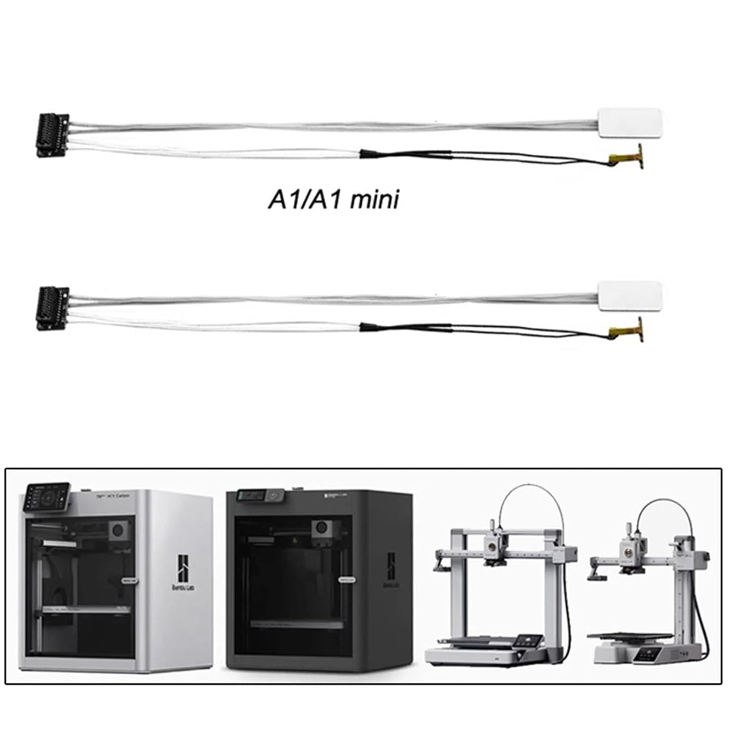Set 2 incalzitoare ceramice termistor pentru imprimanta 3D compatibila cu Bambu Lab A1/A1 mini – Incalzitor ceramic 24V 80W + senzor temperatura, performanta stabila