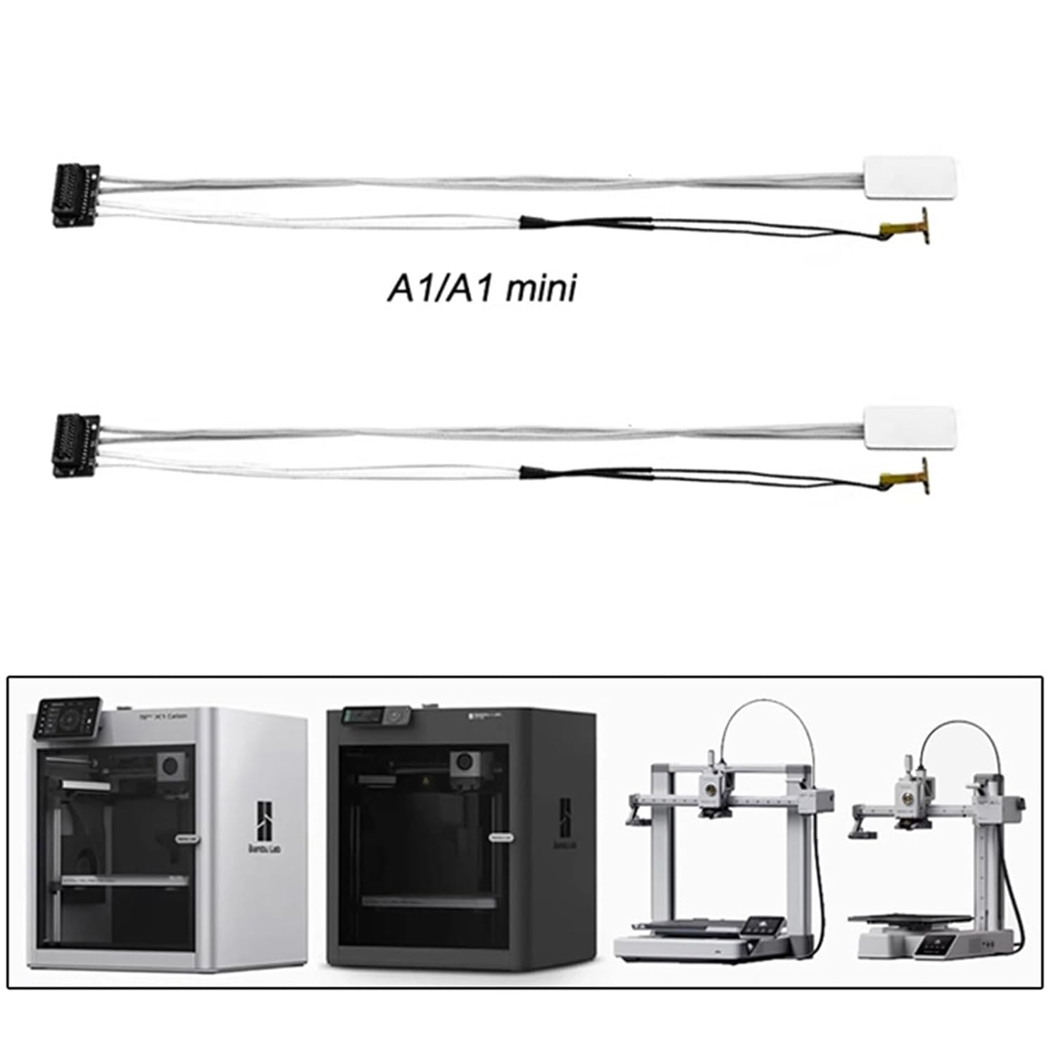Set 2 incalzitoare ceramice termistor pentru imprimanta 3D compatibila cu Bambu Lab A1/A1 mini – Incalzitor ceramic 24V 80W + senzor temperatura, performanta stabila