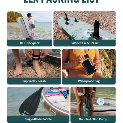 Set placa gonflabila SUP, Stand Up PaddleBoard 350 x 89 x 15 cm, placa surf cu scaun caiac si vasla, gonflabila, cu geanta de depozitare si transport