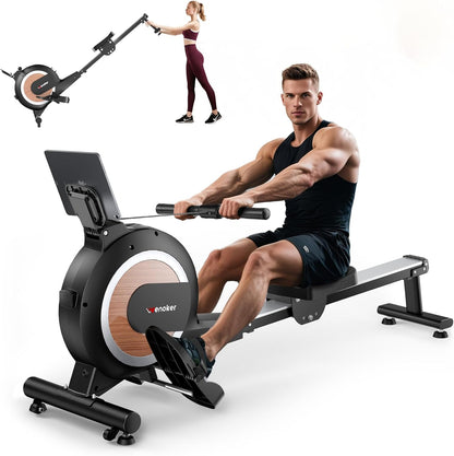 Aparat de vaslit cu sarcina magnetica reglabila pe 32 niveluri, suport smartphone/tableta, greutate utilizator max. 160 kg, compatibil Kinomap, Zwift