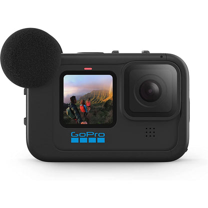 Media mod pentru GoPro Hero 10 Black, Hero 9 Black, cu microfon directional incorporat, port 3.5mm, cu port HDMI, cu 2 adaptoare patina
