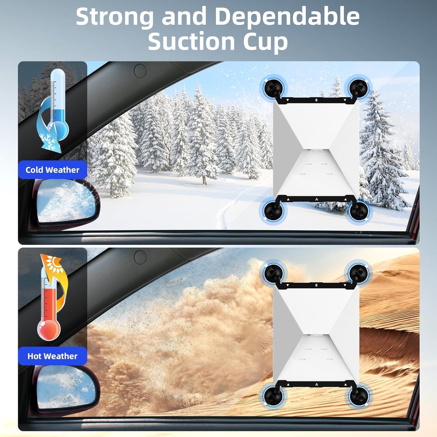 Suport auto Futrue-Wolker pentru Starlink Mini, cu ventuza, reglabil, potrivit pentru masina, camper, barca si camion cu acoperis din sticla