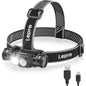 Lanterna frontala reincarcabila Lepro 1000 lumeni, LED detasabil super-luminos, IP65 rezistenta la apa si praf, 6 moduri iluminare cu lumina alba si rosie, autonomie lunga pana la 10h, USB-C inclus, lanterna frontala si lanterna de mana 2 in 1