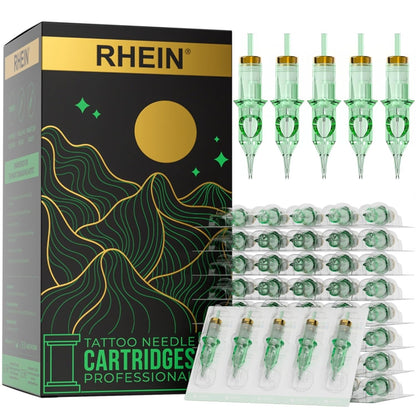 Set 50 ace tatuaj tip cartus 3RL 5RL 7RL 9RL 11RL, pentru tatuaj, ambalate individual, pentru linii, contur, umplere