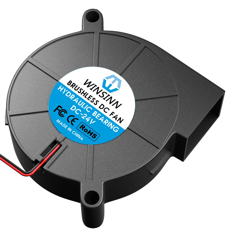 Set 4 motor 24V pentru imprimanta 3D, cu rulment hidraulic, Brushless, 50 x 15 mm, racire turbo, cu conductor de 1 m si conector cu 2 pini, Winsinn 5015