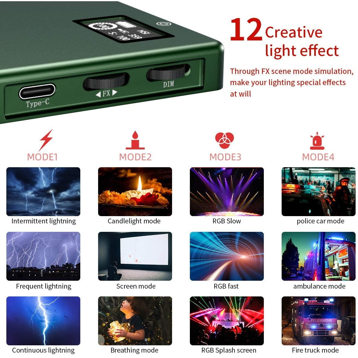 Lampa lumina continua LED Soonpho, RGB color, reglabila 2500K-8500K cu baterie 4000mAh pentru video, selfie, streaming live si fotografie