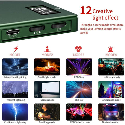 Lampa lumina continua LED Soonpho, RGB color, reglabila 2500K-8500K cu baterie 4000mAh pentru video, selfie, streaming live si fotografie