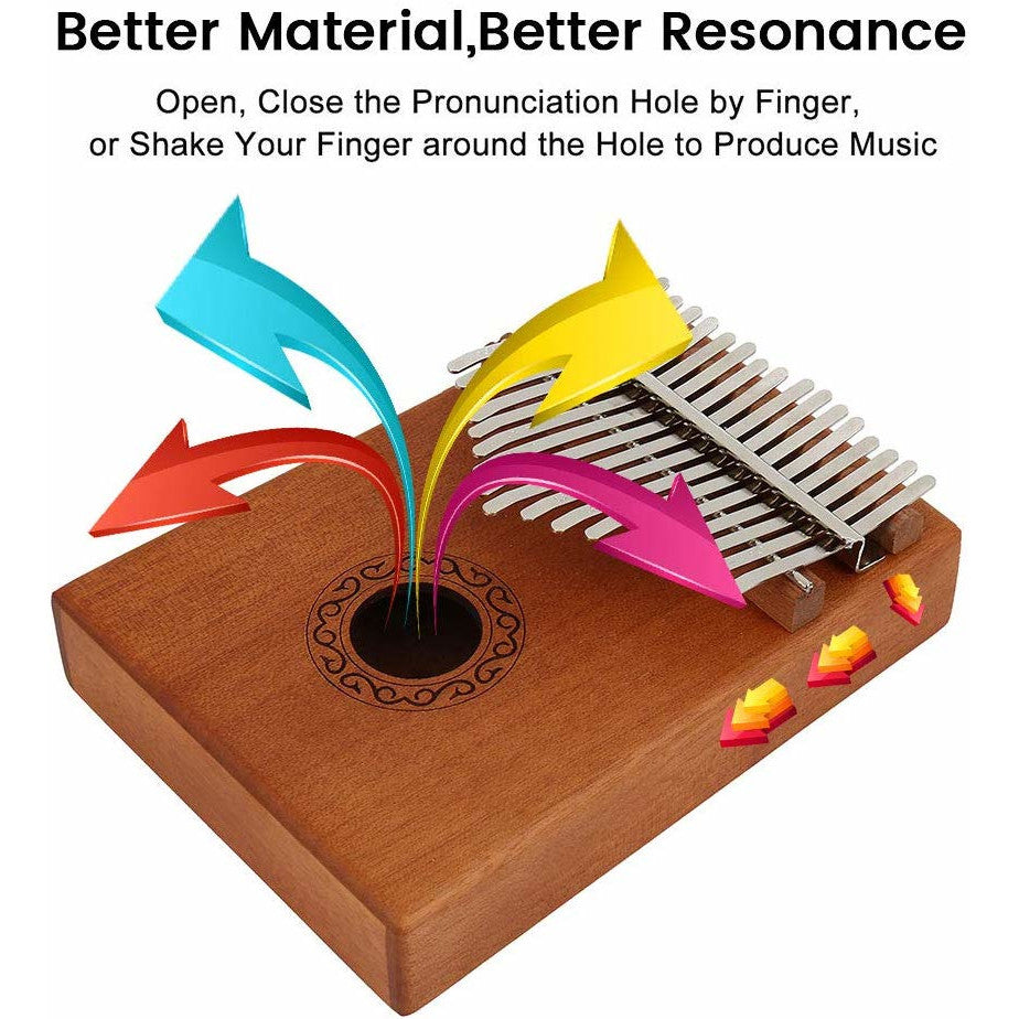 Kalimba , instrument Muzical cu 17 Note , KOA Wood, maro