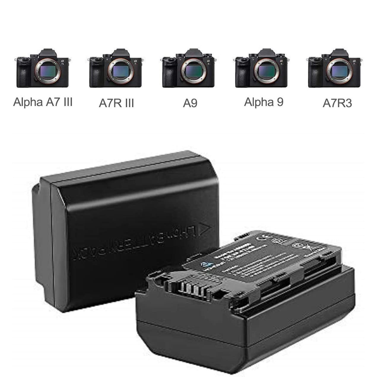 Set 2 acumulatori NP-FZ100, 2280 mAh, incarcator cu display LCD, pentru Sony A7III/A7R III/A9/A9S/A9R/Alpha 9/A7R3/A6600