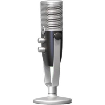 Microfon condensator USB-C AKG Ara, Dual Pattern (Cardioid/Omnidirectional), pentru podcast, streaming, gaming, compatibil Windows/Mac/iOS/Android, albastru/argintiu