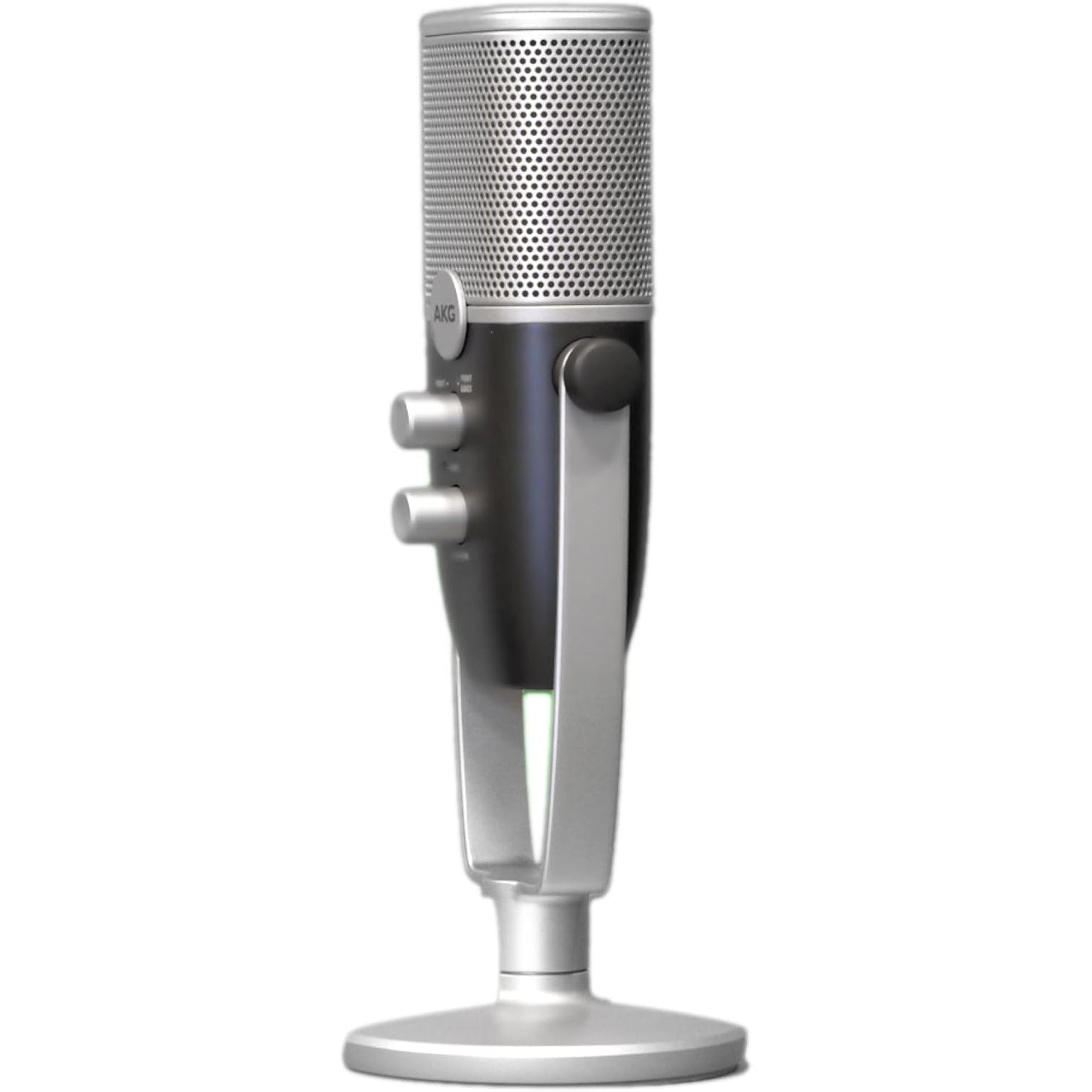 Microfon condensator USB-C AKG Ara, Dual Pattern (Cardioid/Omnidirectional), pentru podcast, streaming, gaming, compatibil Windows/Mac/iOS/Android, albastru/argintiu