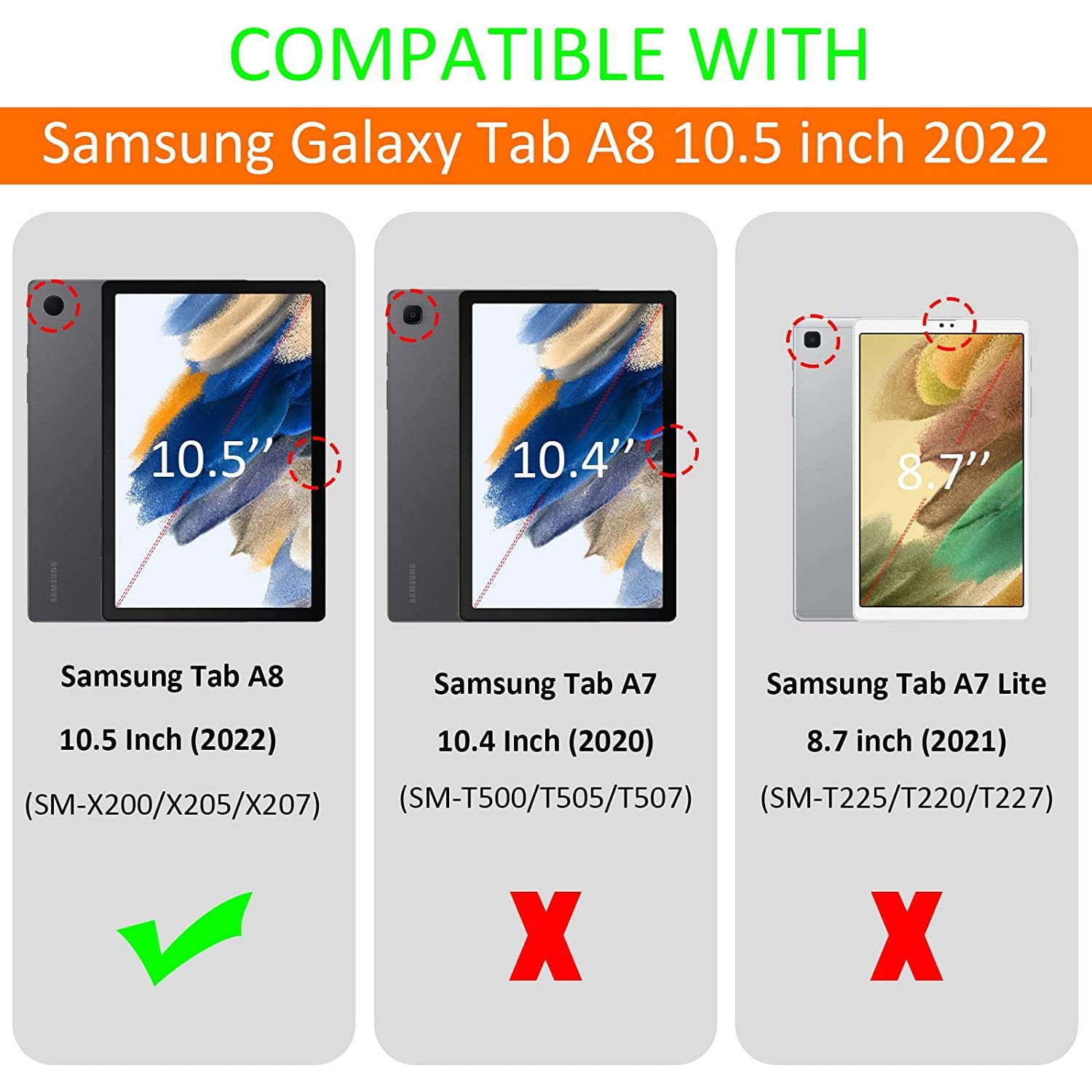 Husa pentru Samsung Galaxy Tab A8 10.5 inch SM-X200/X205/X207, 2021, cu Push Pop Fidget, din silicon, lavabila, cu curea ajustabila si suport, pentru copii, multicolora