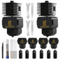 Kit Hotend pentru imprimante 3D Bambu Lab A1/A1 Mini – 2 piese, cap de imprimare 0, 4 mm, duze otel calit 0, 2/0, 4/0, 6 mm, mansoane silicon, ac de curatare si penseta
