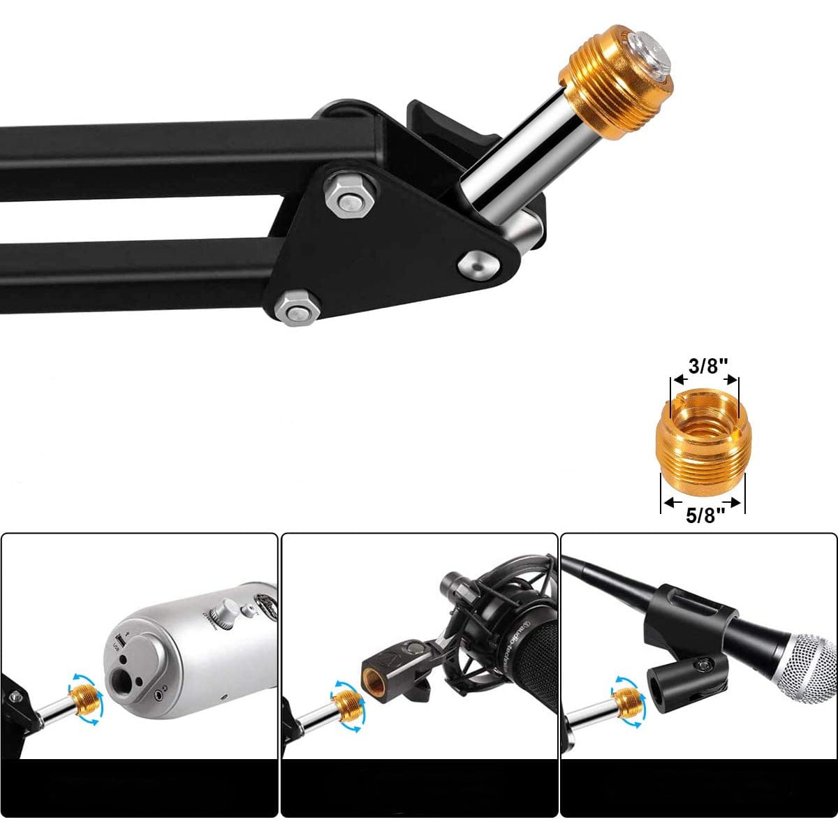 Set Brat cu menghina cu suport pentru microfon si Filtru ,stand , Profesional , Adjustabil