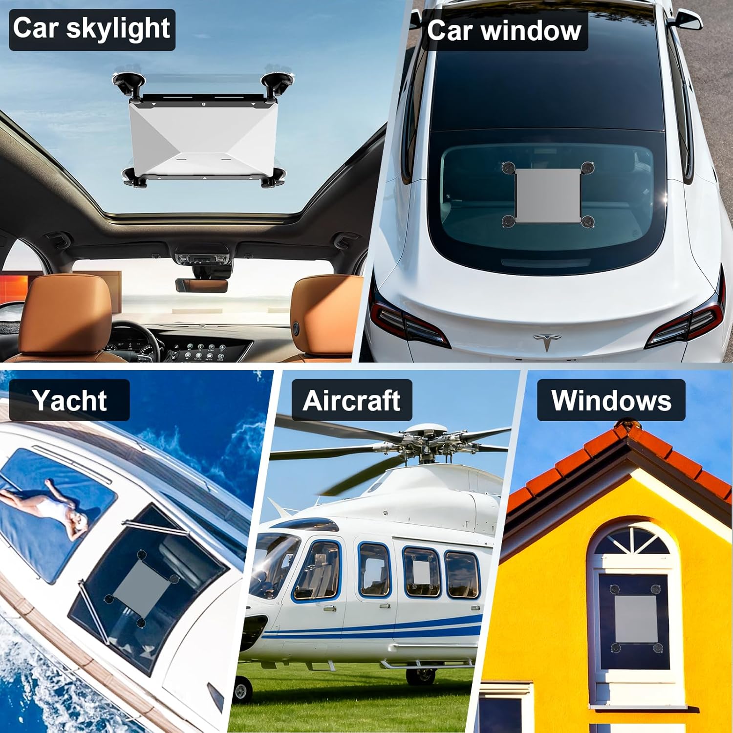 Suport auto Futrue-Wolker pentru Starlink Mini, cu ventuza, reglabil, potrivit pentru masina, camper, barca si camion cu acoperis din sticla