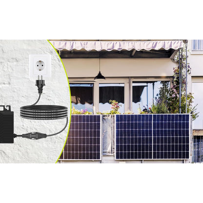 Cablu alimentare BC05 de 2 m pentru micro‑invertor solare HMS, IP68, conector BC05 la priza Schuko, rezistent la intemperii, conexiune sigura si stabila, instalare rapida, flexibil pentru instalare in gradina sau exterior