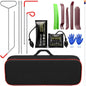Kit de deblocare portiera auto 16 piese, cu perne de aer, tije cu prelungire, scule demontare plastic si geanta de transport, pentru deschidere usa