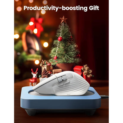 Mouse Jiggler mecanic VAYDEER, dispozitiv anti-sleep PC, mouse mover automat pentru mentinere calculator activ, platan rotativ compatibil orice mouse optic, 11 intervale reglabile, afisaj LED, butoane ON/OFF, alimentare USB, fara drivere, portabil