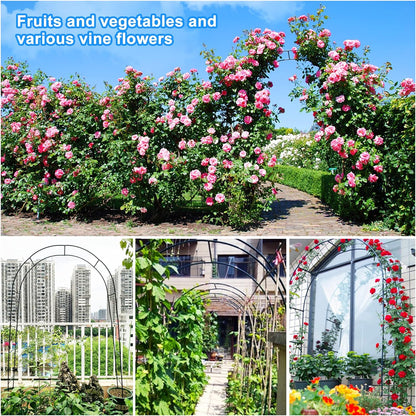 Arcada metalica, pergola arcuita pentru trandafiri, decor, nunta, botezuri, gradina, aniversari, petreceri, rezistenta la apa, 240 x 140 x 38 cm