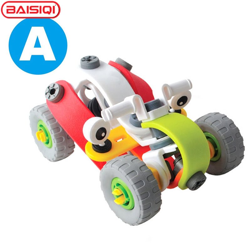 Set piese de construit 2 in 1, joc educativ, puzzle de asamblare, build&play 60 piese, asamblare usoara, pentru copii 5 ani +