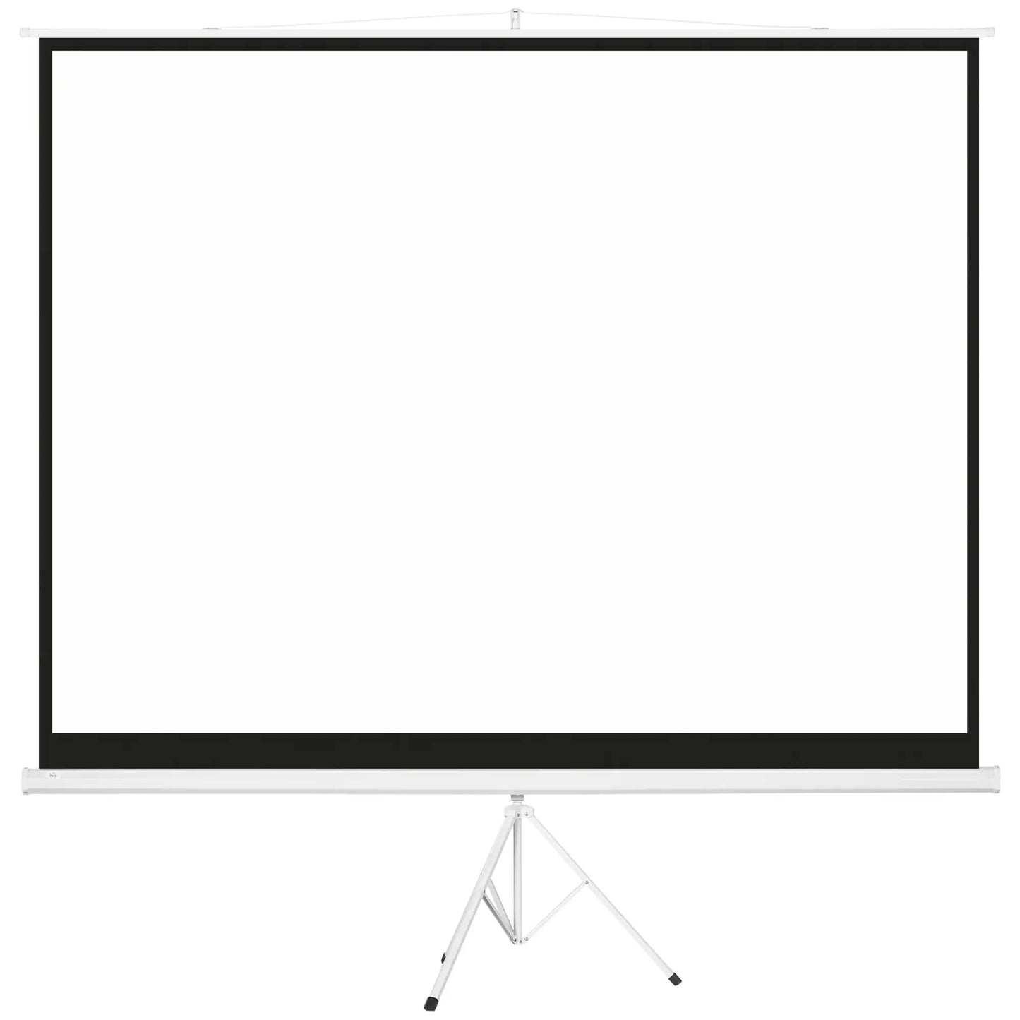 Ecran de proiectie pentru videoproiector de 120" Format 4:3, 244x183 cm, Inaltime maxima: 3.2 m, din Tesatura Tip Plasa, Plastic si Metal, cu Trepied, Alb