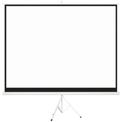 Ecran de proiectie pentru videoproiector de 120" Format 4:3, 244x183 cm, Inaltime maxima: 3.2 m, din Tesatura Tip Plasa, Plastic si Metal, cu Trepied, Alb