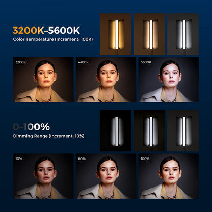 Lampa video portabila cu baterie 2500 mAh, Display LCD, 32005-5600K, 1500LUX, CRI 97+, Telecomanda, Dimabila, lumina foto NEEWER