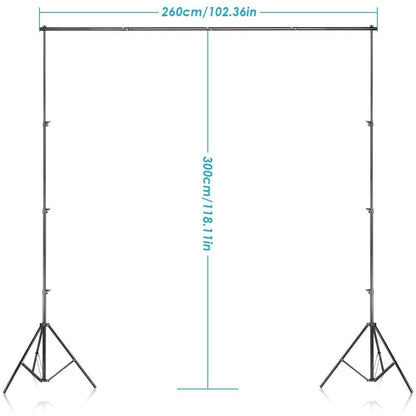 Kit de lumina continua Neewer, cu trepiede, sistem de suport fundal, umbrele, softbox, pentru fotografiere produse, portret, productie video