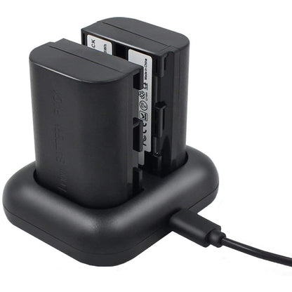 Set 2 acumulatori 2000 mAh LP-E6, LP-E6N cu incarcator dublu, Enegon, Pentru Canon