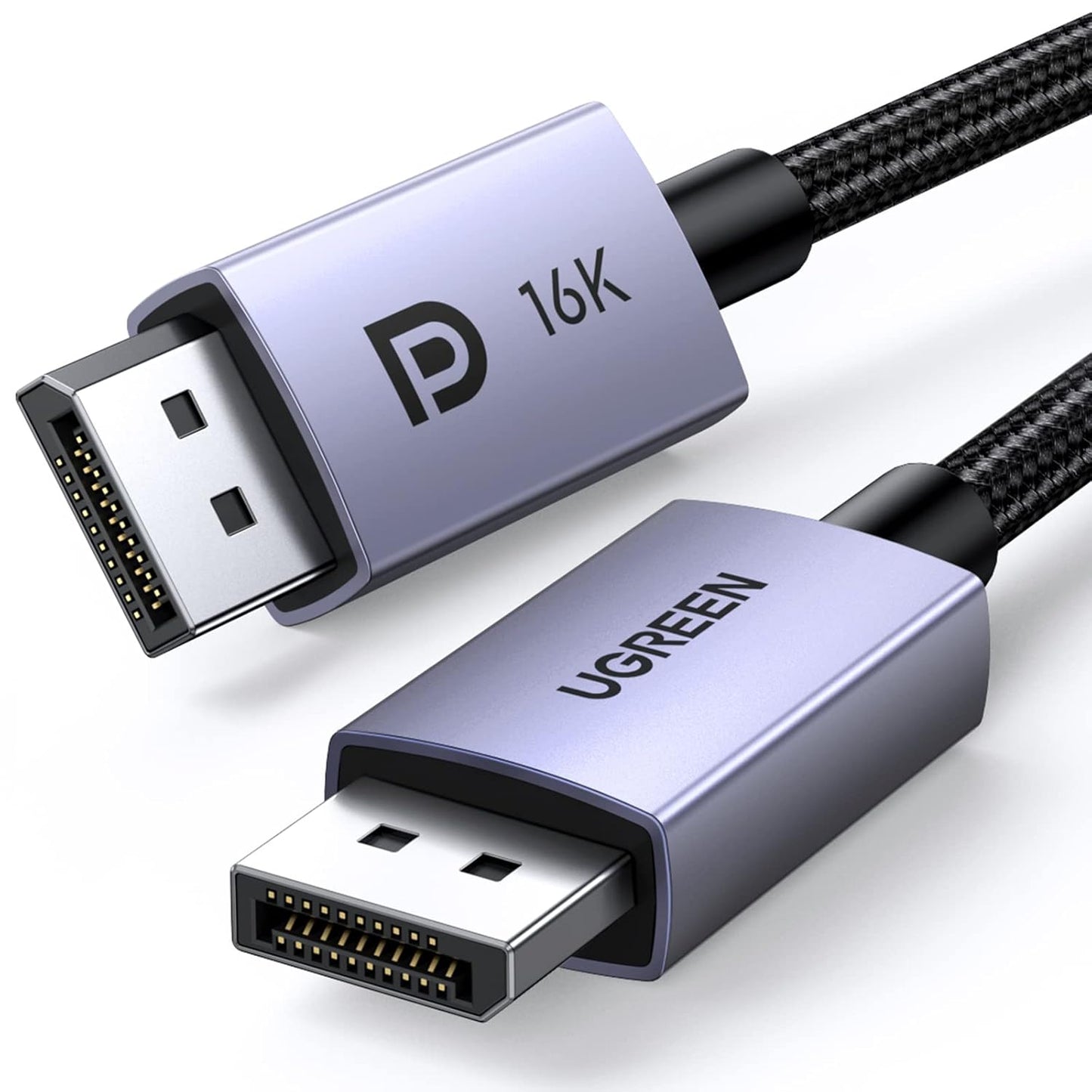 Cablu DisplayPort 2.1 UGREEN, VESA certificat, de 5 m, 16K@30Hz, 8K@240Hz, 4K@240Hz, 54Gbps, HDR, HDCP 2.2, DSC 1.2a, FreeSync & G-Sync, cablu DP gaming PC/monitor, compatibil DP 2.0/1.4