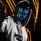 Set 2 Masti Purge Halloween cu led , cu fir electroluminescent de neon , masca purge horror luminoasa , carnaval , craciun