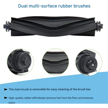 Set accesorii pentru aspirator compatibile cu Dreame L20 Ultra / L20 Ultra Complete / L30 Ultra Complete, cu 4 saci aspirator robot, 1 perie tambur, 4 perii laterale, 2 filtre HEPA si 4 paduri mop
