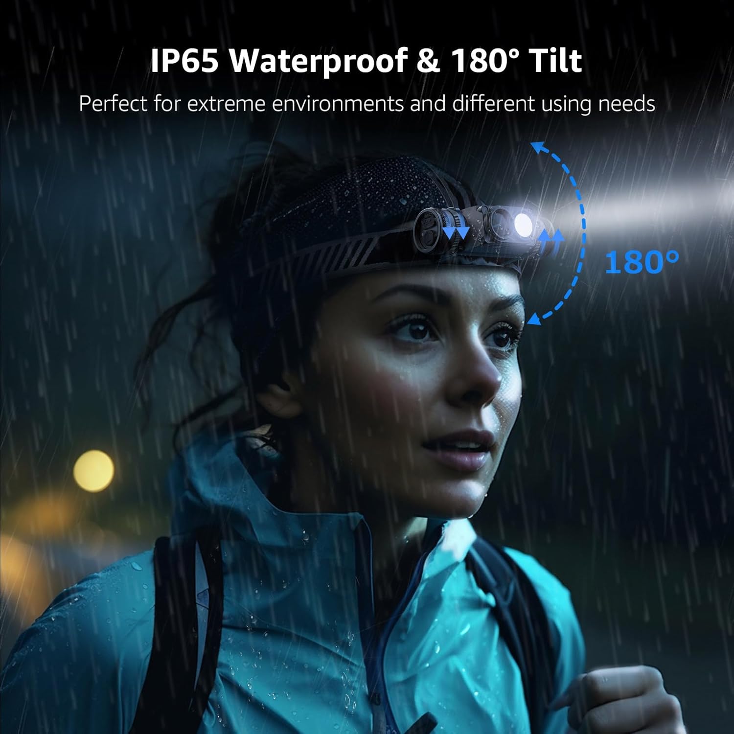 Lanterna frontala reincarcabila Lepro 1000 lumeni, LED detasabil super-luminos, IP65 rezistenta la apa si praf, 6 moduri iluminare cu lumina alba si rosie, autonomie lunga pana la 10h, USB-C inclus, lanterna frontala si lanterna de mana 2 in 1