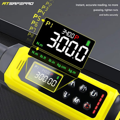Cheie dinamometrica digitala 1/2 inch, cuplu 5.1–340 Nm, cu display LCD fata-verso, ±2% precizie, alerta sonora, cu cutie de depozitare, pentru auto, motociclete si biciclete