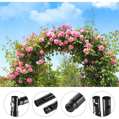 Arcada metalica, pergola arcuita pentru trandafiri, decor, nunta, botezuri, gradina, aniversari, petreceri, rezistenta la apa, 240 x 140 x 38 cm