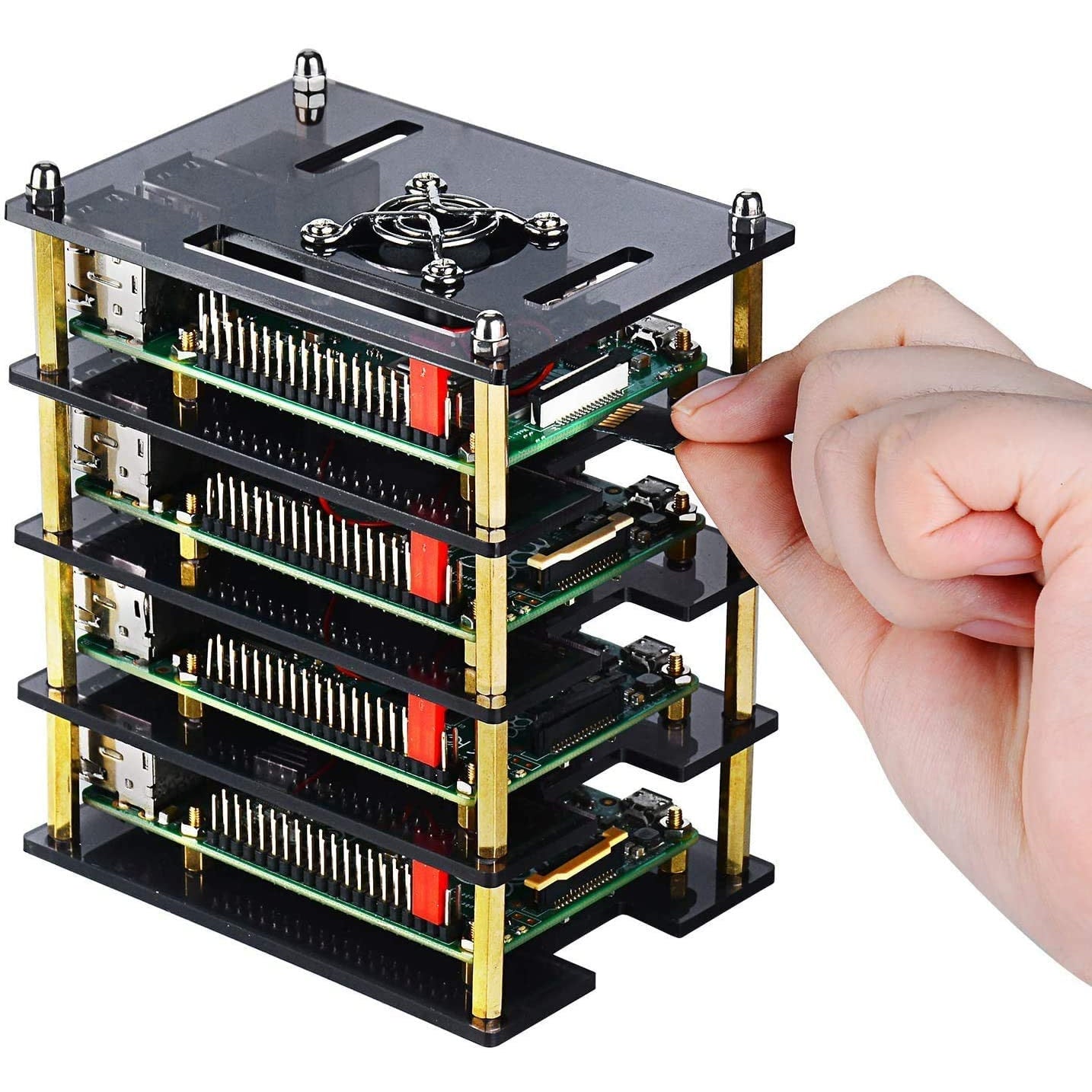 Set distantiere hexagonale M2.5 mama-tata pentru placa PCB, placa de baza Rasberry Pi, din alama, cu suruburi si saibe din plastic, 250 piese