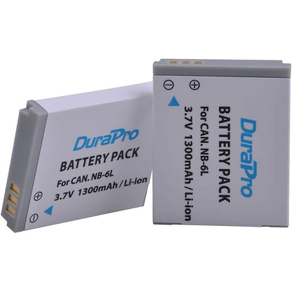 Set de 2 acumulatori NB-6L/NB-6LH 1300 mAh cu incarcator cu display LCD, compatibil Canon Powershot SX500 IS-, SX710 HS-, SX520 HS-, SX530 HS-, SX510 HS-, S120-, SX700 HS-, SX610 HS-, SX600 HS-, D30- si S95-