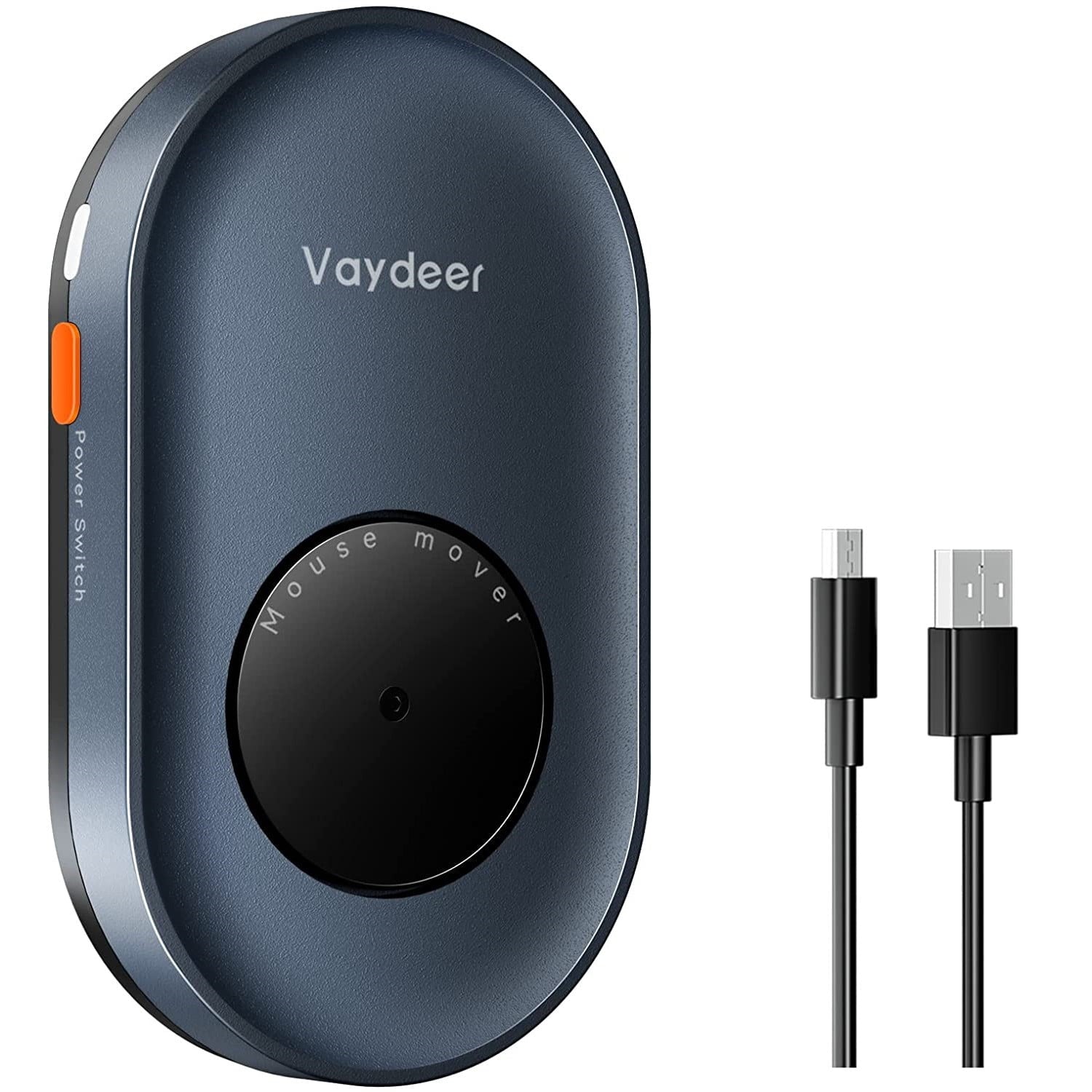 Mouse Jiggler Vaydeer, Plug and Play USB, cu buton pornit oprit, fara driver, nedetectabil, simuleaza miscarea cursorului