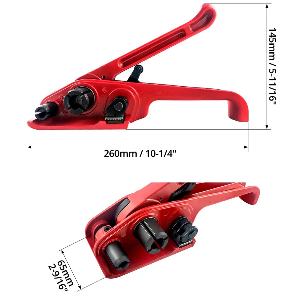Tensioner pentru legat banda PES PP PET de 13 - 19 mm, aparat de intins banda, din metal, QWORK