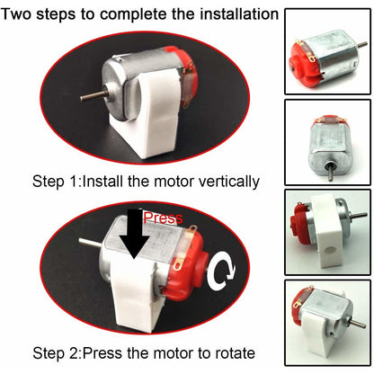 Set 8 motor DC 3 V, 20000 RPM, cu 8 suporti motor, 8 mufe baterie 9V, 8 intrerupatoare si elice, pentru jucarii, experimente, R339
