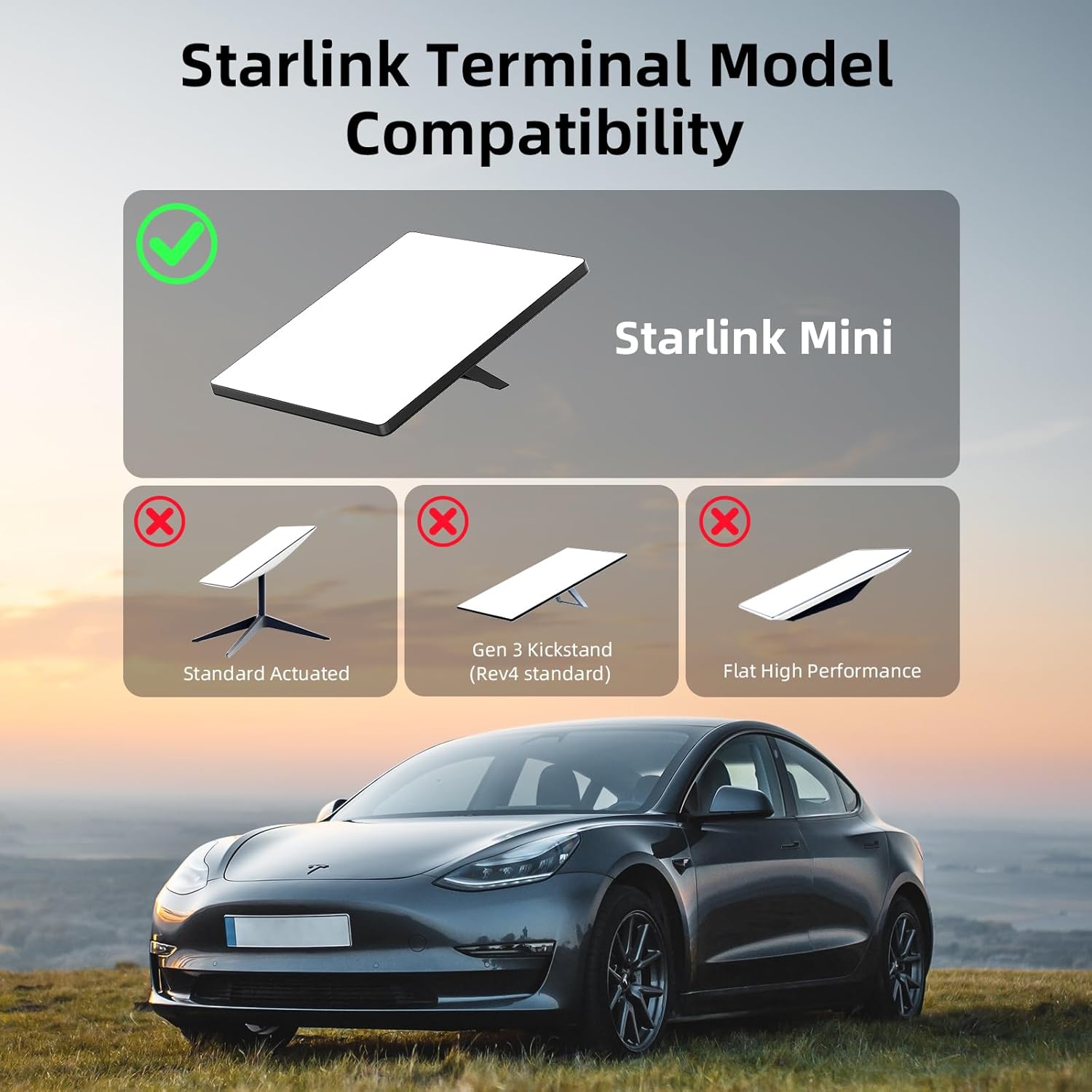 Suport auto Futrue-Wolker pentru Starlink Mini, cu ventuza, reglabil, potrivit pentru masina, camper, barca si camion cu acoperis din sticla