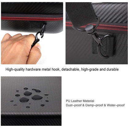 Husa de protectie drona DJI Mini 4K Mini 2/ Mini 2 SE Fly More Combo, controler si accesorii, 29 x 21 x 11 cm, rezistenta la socuri, cu maner anti-alunecare si curea de umar, neagra