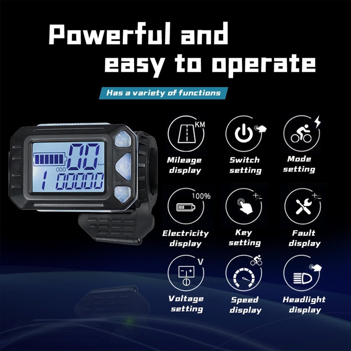 Controler universal pentru motor brushless 24-48V 350W 17A, fara perii, cu display LCD, impermeabil, pentru bicicleta electrica, scuter electric