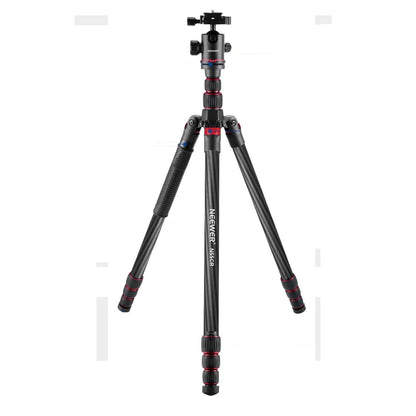 Trepied 2 in 1 monopied din fibra de carbon de 205 cm, cu cap bila 360° cu patina quick release tip arca 6,35 mm, inaltime reglabila 68 cm - 205 cm, greutate maxima suportata 12 kg, Neewer N55 CR