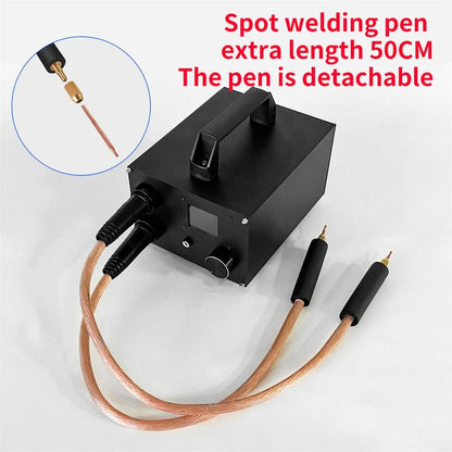 Aparat de sudura in puncte cu display LCD 1, 8 ", 250 niveluri reglabile, actionare prin pedala, condensator-SE-223, pentru banda de nichel 0, 1-0, 3 mm, negru