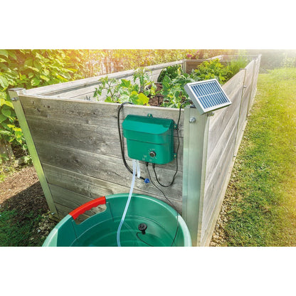 Kit Sistem de irigare prin picurare automat, Cu panou solar, Cu 15 aspersoare si Carlige de fixare